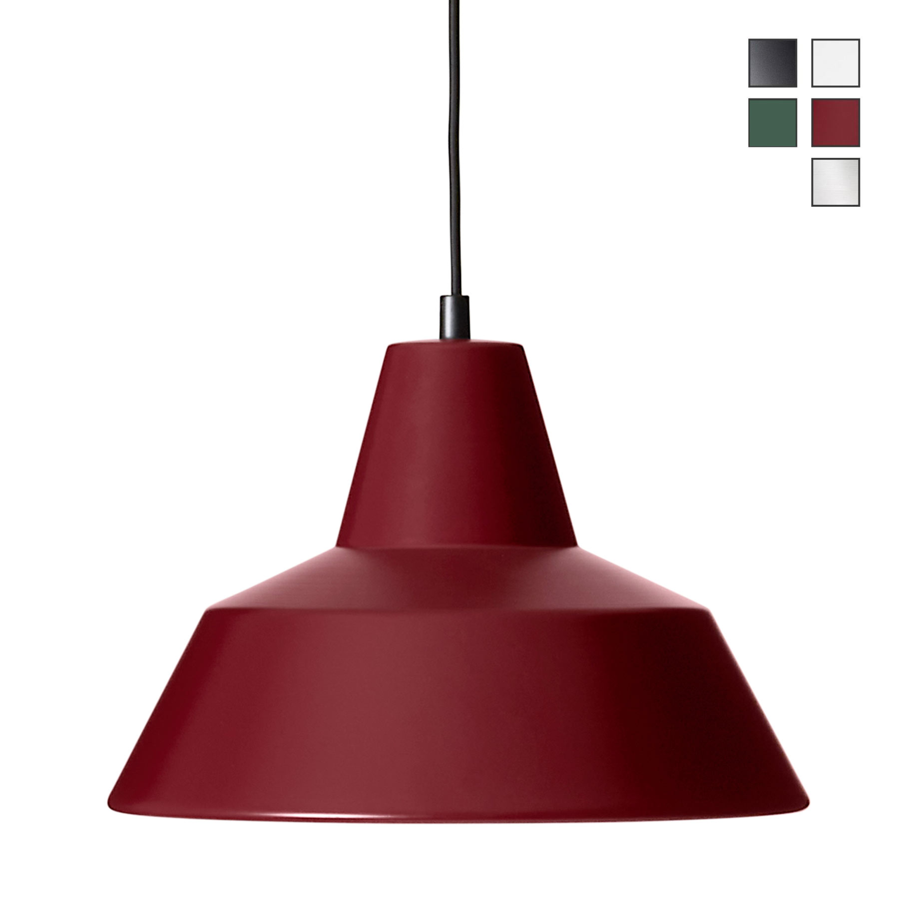 Klassische Fabrik-Pendelleuchte WORKSHOP, Ø 18–50 cm, diverse Farben