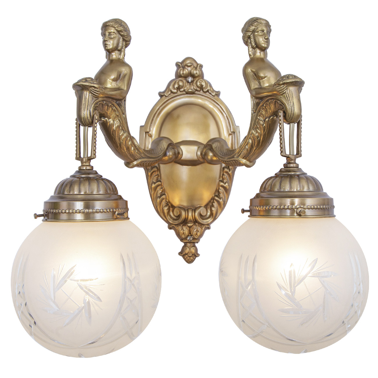 Barocke Doppel-Wandleuchte mit Kugeln FORTUNE WL II Barocke Doppel-Wandleuchte mit Kugeln FORTUNE WL II