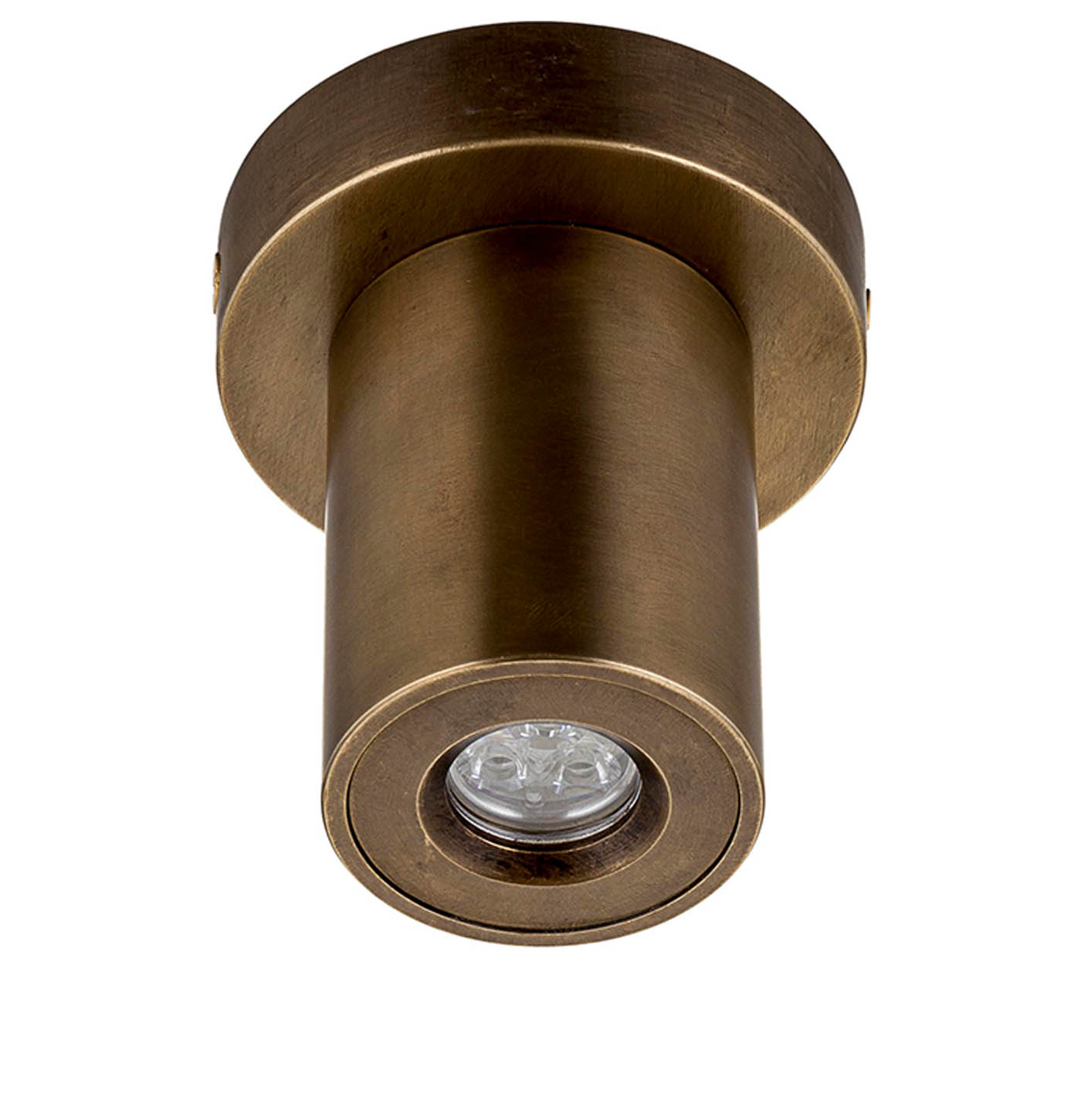 Small Solid Brass Spotlight, IP65 – Suited for Bathrooms, Ø 8 cm