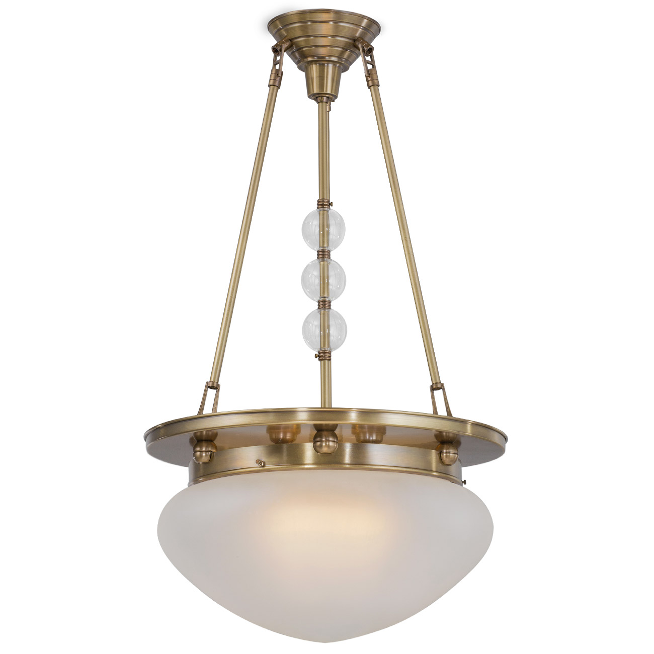 Art Déco-Pendelleuchte mit Glaskugeln PARIS, Ø  42 cm Art Déco-Pendelleuchte mit Glaskugeln PARIS, Ø  42 cm