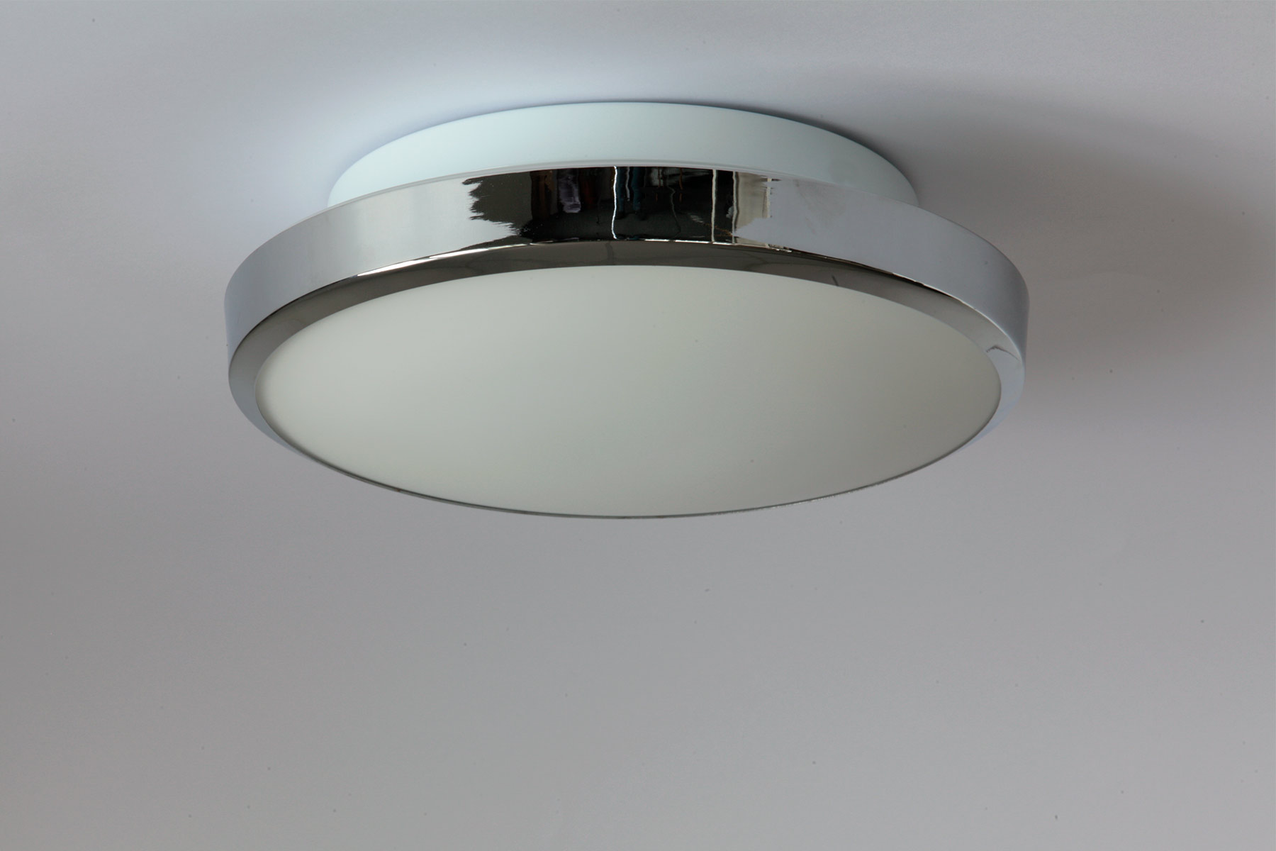 Verchromte, runde Badezimmer-Deckenleuchte SHINE mit LED, IP44, Ø 28 cm, Bild 3