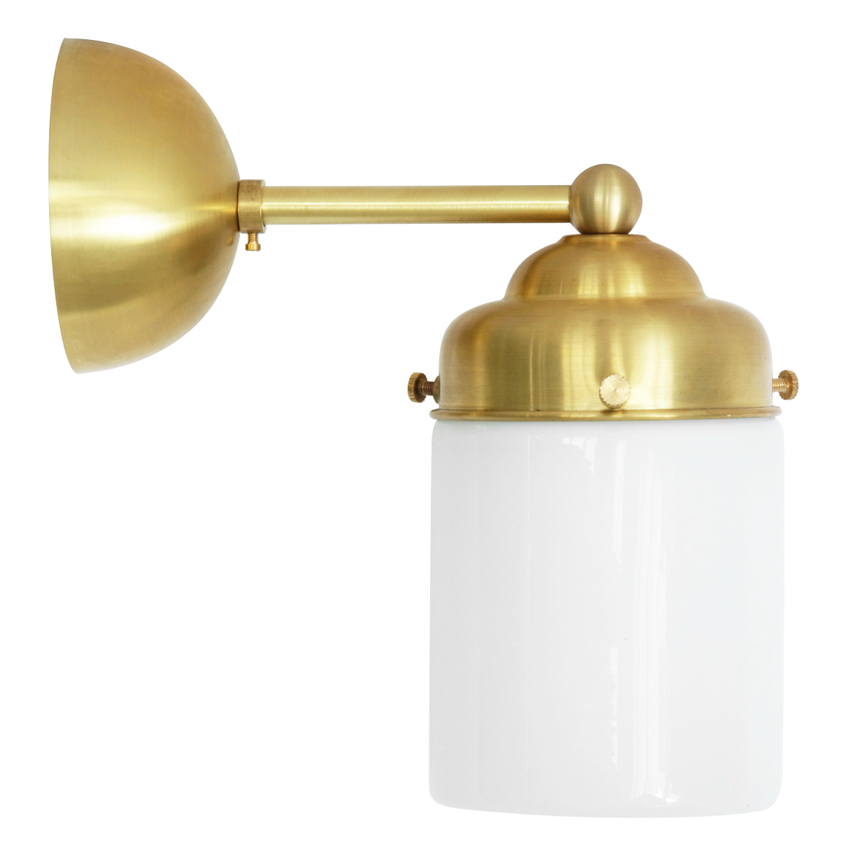 Wall lamp with short opal cylinder glass Wall lamp with short opal cylinder glass