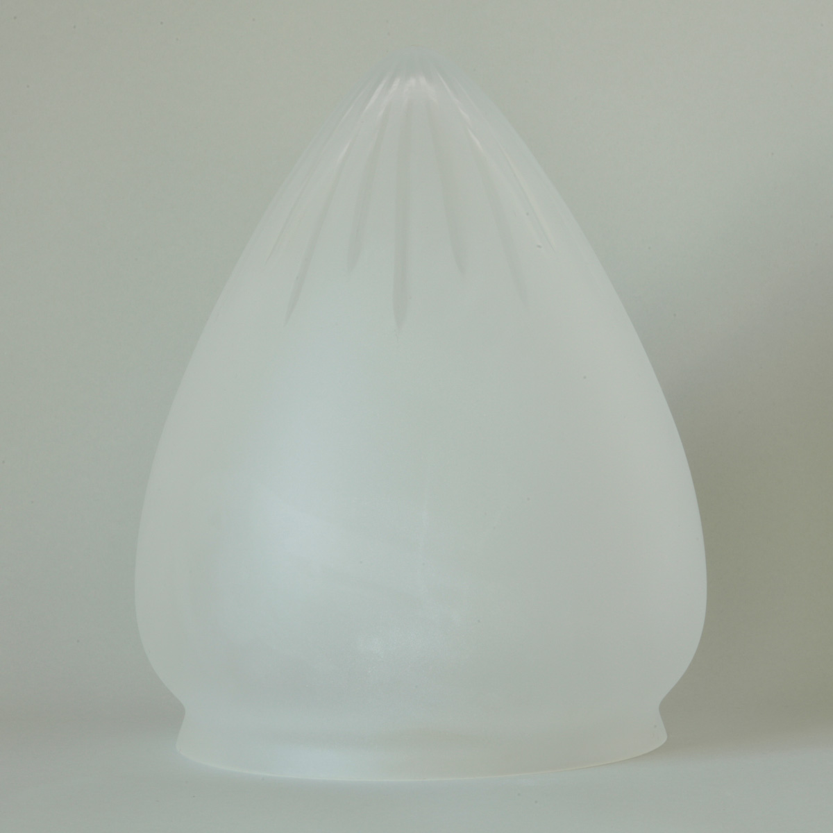 Spitzglas-Deckenlampe mit Sternschliff-Satinglas Ø 16 cm: Jugendstil-Satinglas geschliffenm