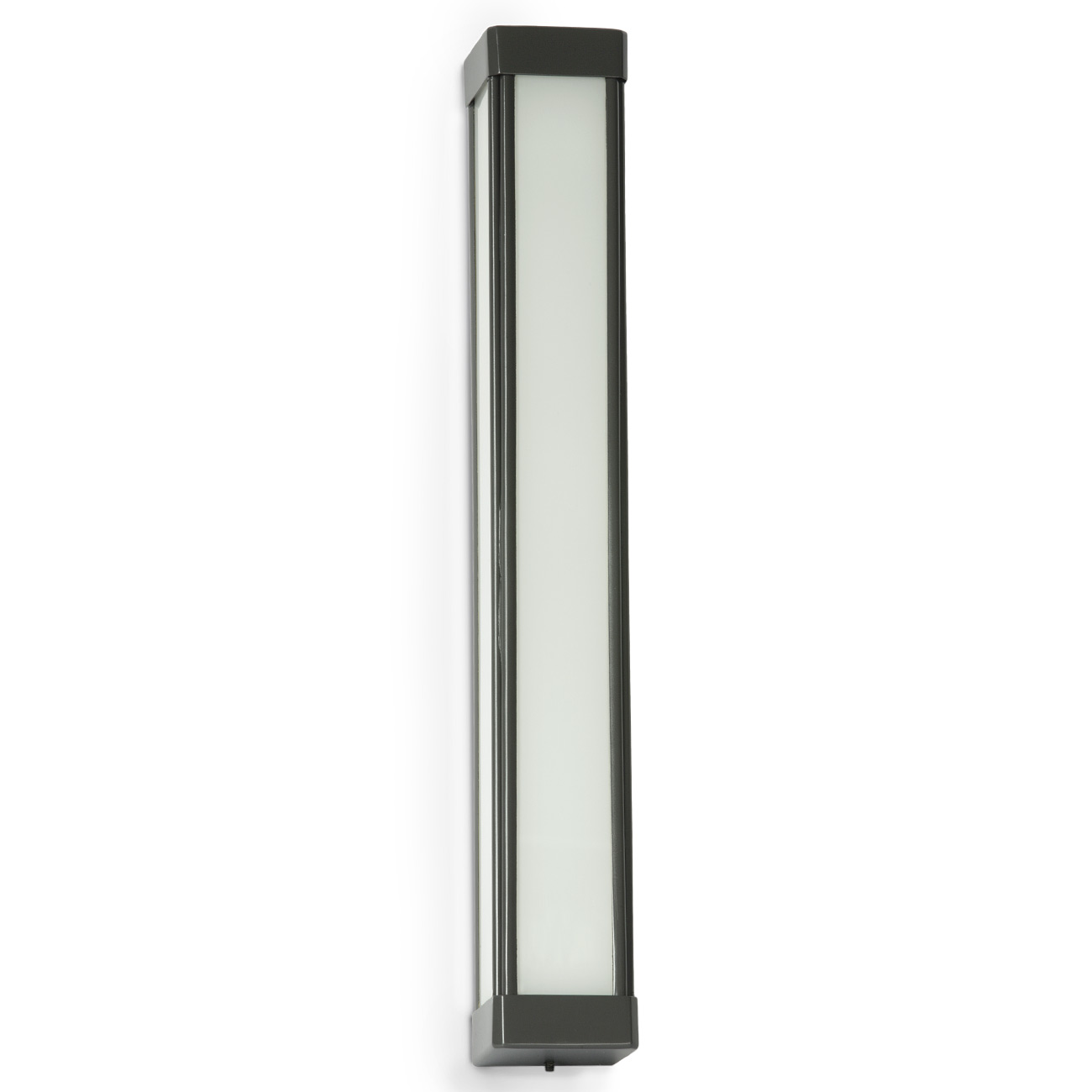 Bild 5: Elegante Säulen-Wandleuchte z.B. für Spiegel, hier Modell 2 (41 cm), in 21 Anthrazit Elegante Kassetten-Wandleuchte FILO aus Messing, 30–60 cm: Elegante Säulen-Wandleuchte z.B. für Spiegel, hier Modell 2 (41 cm), in 21 Anthrazit