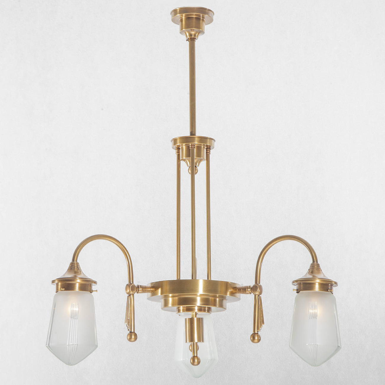 Dreiarmiger Art déco-Leuchter ALTO ADIGE, Bild 6 Dreiarmiger Art déco-Leuchter ALTO ADIGE, Bild 6