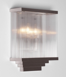 Art Déco-Wandleuchte mit eingelegten Glasstäbchen HAMBURG, Bild 4
