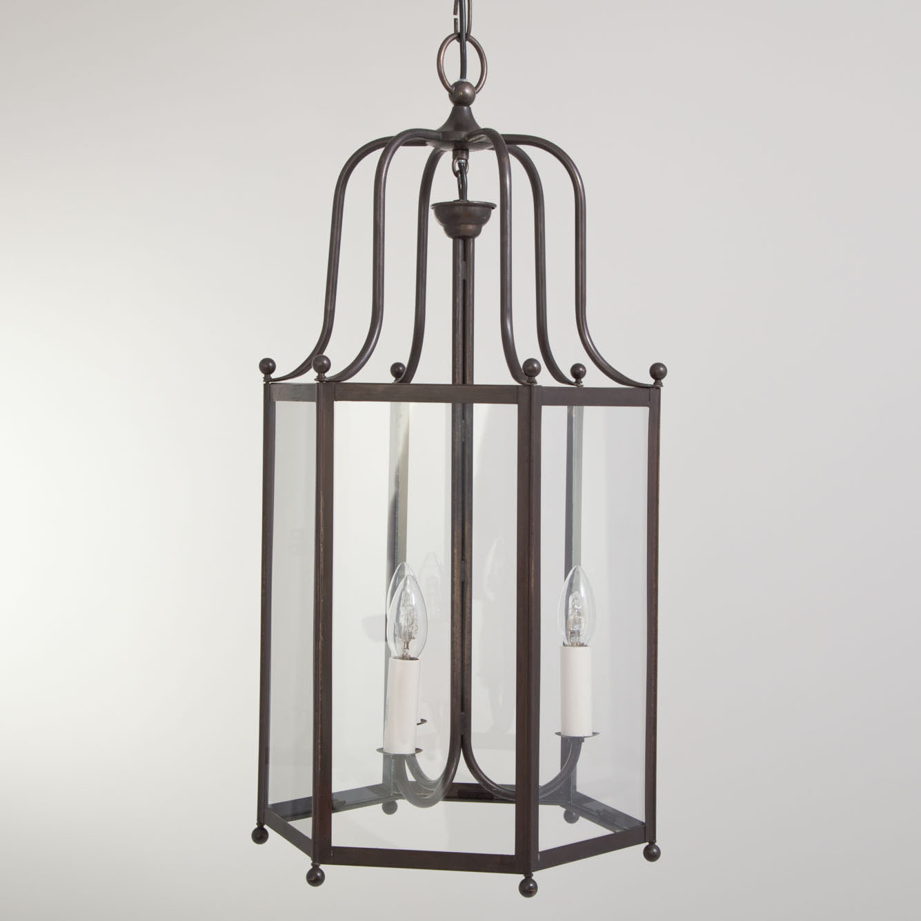 DIRECTOIRE Large brass hanging lantern from France