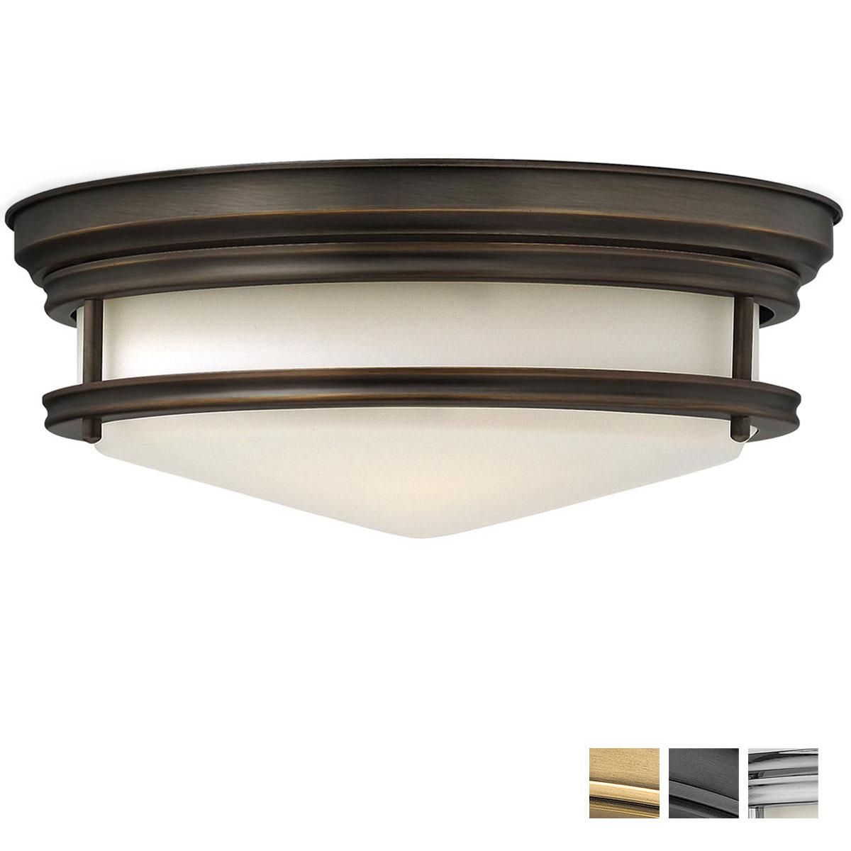 Retro Ceiling Light for the Bathroom with Opal Glass, IP44, Ø 36 cm