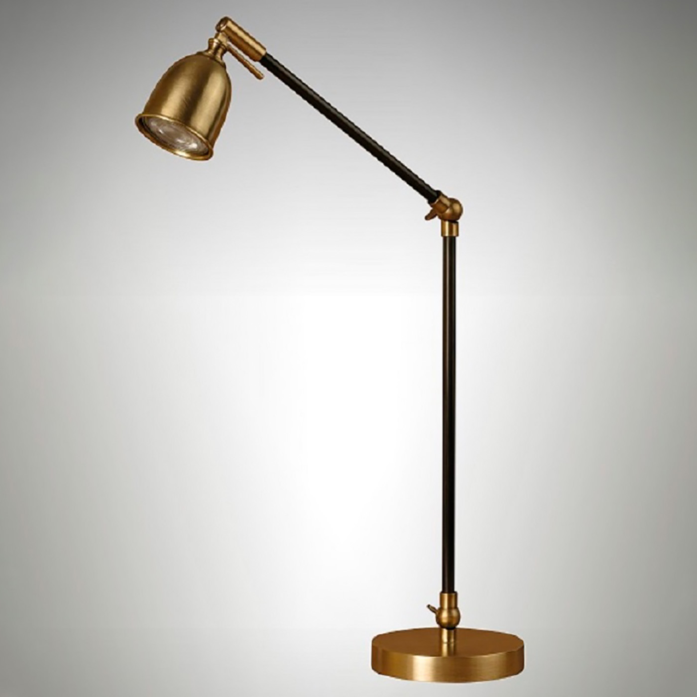 Adjustable Reading Table Lamp with Spotlight L71: Modell zweifarbig schwarz-gold