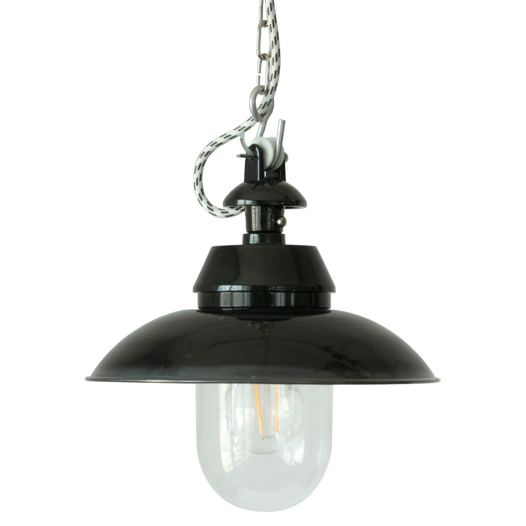 Unique Pieces with Antique Enamel Shades: Mainz Pendant Lamp 260 mm, Fig. 3 Unique Pieces with Antique Enamel Shades: Mainz Pendant Lamp 260 mm, Fig. 3