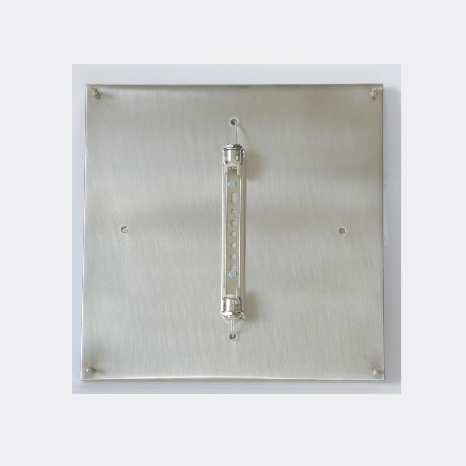 Quadratische Deckenleuchte, handwerklich verglast (Größen 30–40 cm): Hier in „Nickel satiniert“