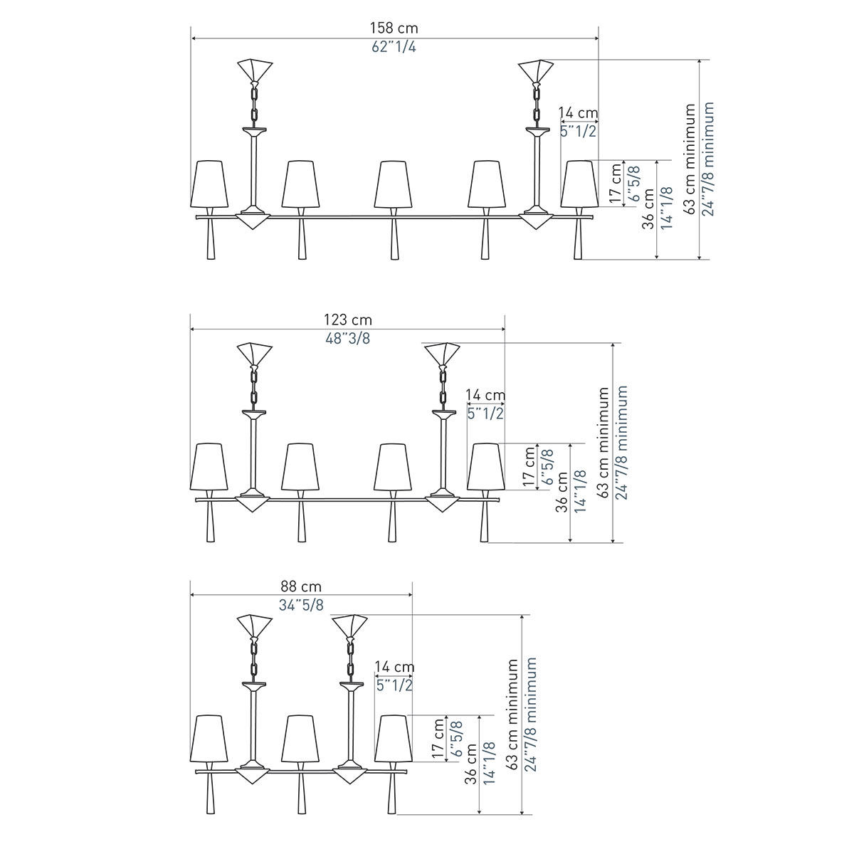 Balken-Hängeleuchte aus Bronzeguss PABLO (drei Größen), Bild 9 Balken-Hängeleuchte aus Bronzeguss PABLO (drei Größen), Bild 9