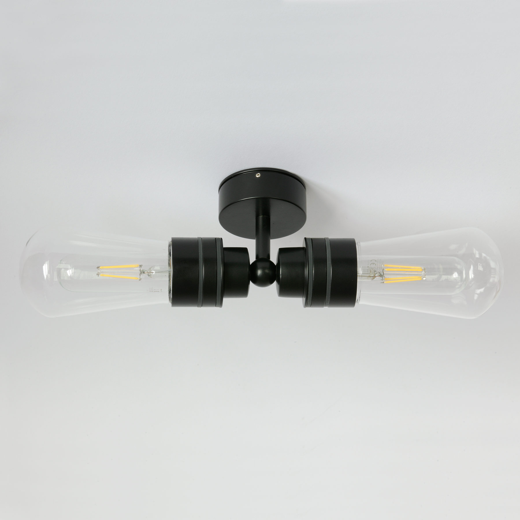 Doppel-Badezimmer-Lampe mit IP65-Glaskolben, Wand oder Decke, Bild 5