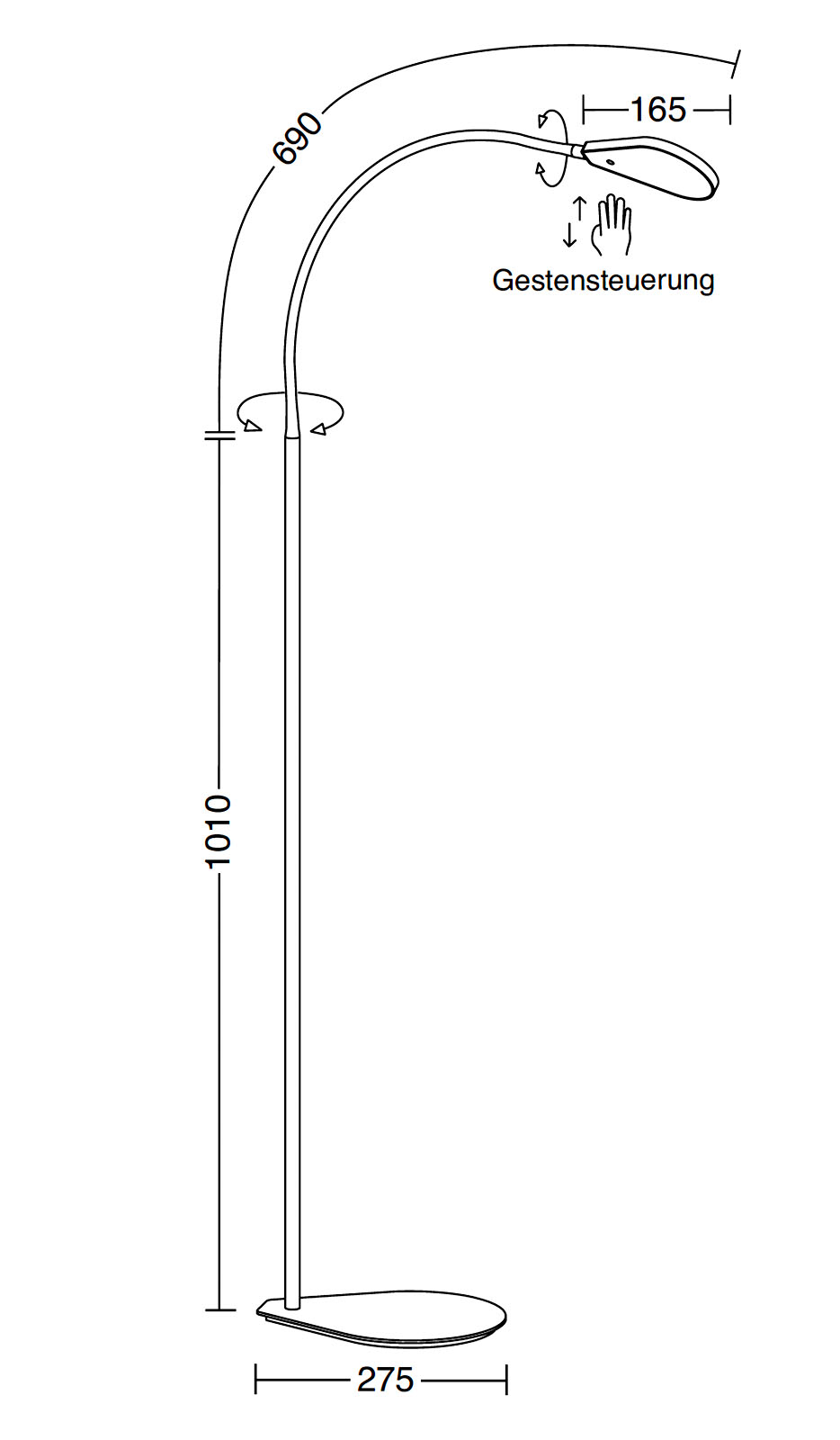 Bright flex arm floor lamp TYPE S, Fig. 13