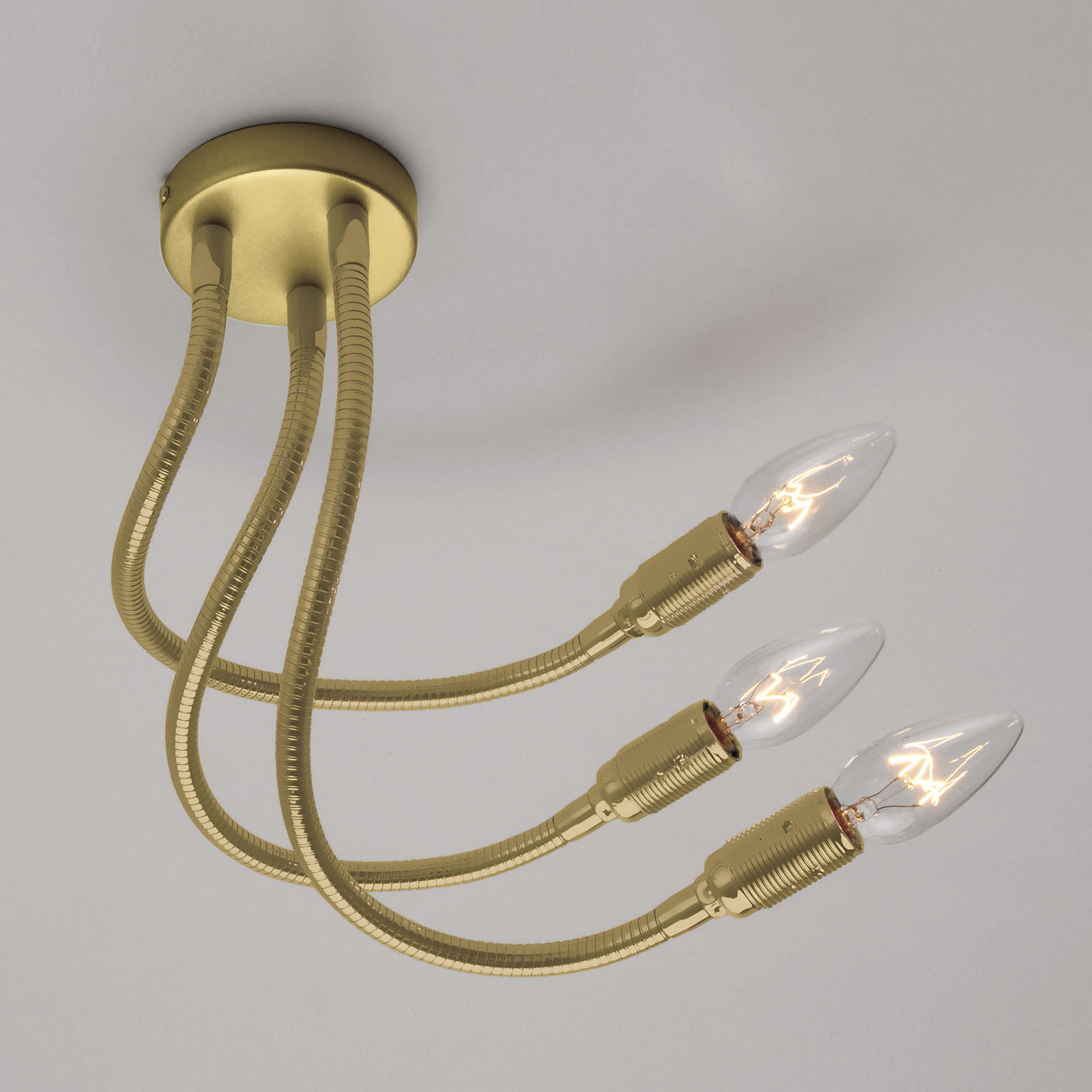 Flexible Wand- und Deckenleuchte DREIARM LANG Messing Flexible Wand- und Deckenleuchte DREIARM LANG Messing
