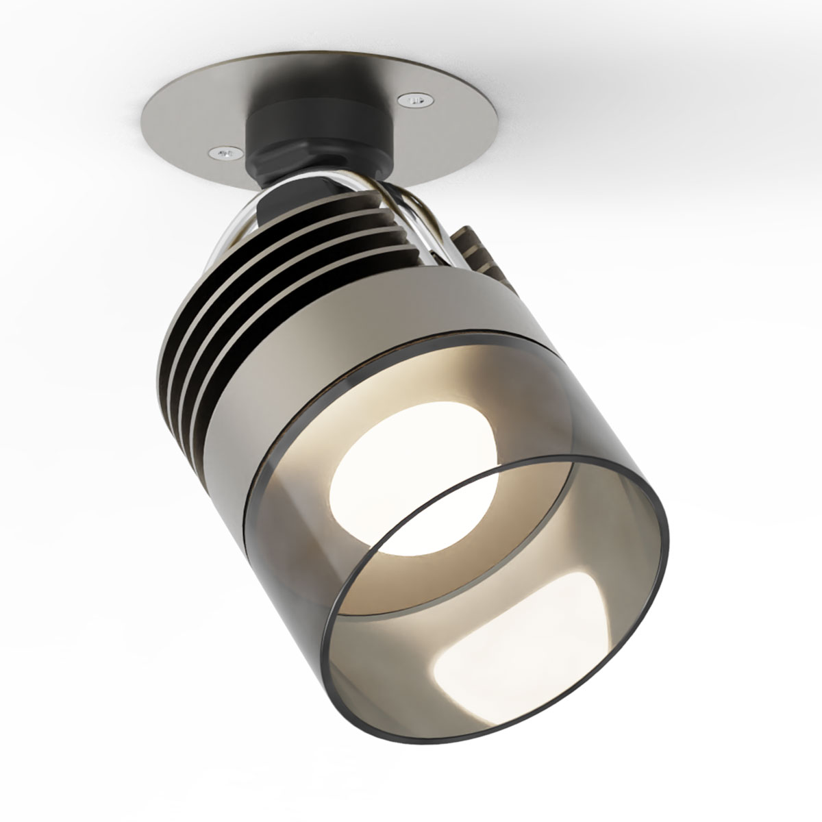MOD Recessed Deckenspot – Modulares Strahlersystem: Bronze mit dunkel gefärbtem Rauchglas