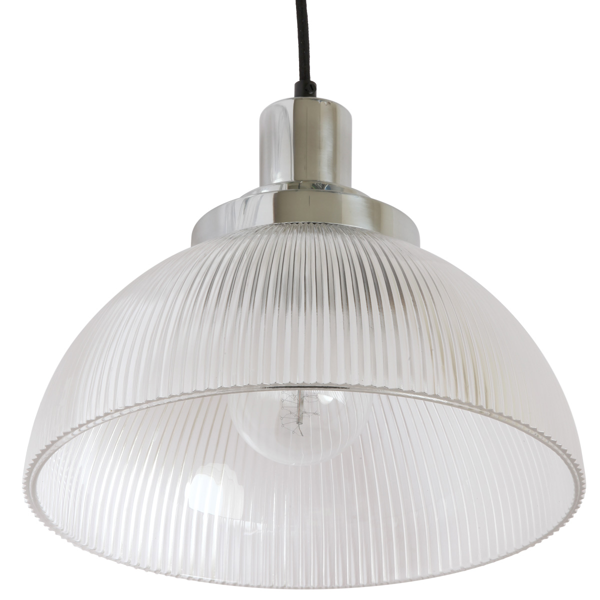 Esstisch-Pendelleuchte mit prismatischem Glasschirm COSMO Esstisch-Pendelleuchte mit prismatischem Glasschirm COSMO