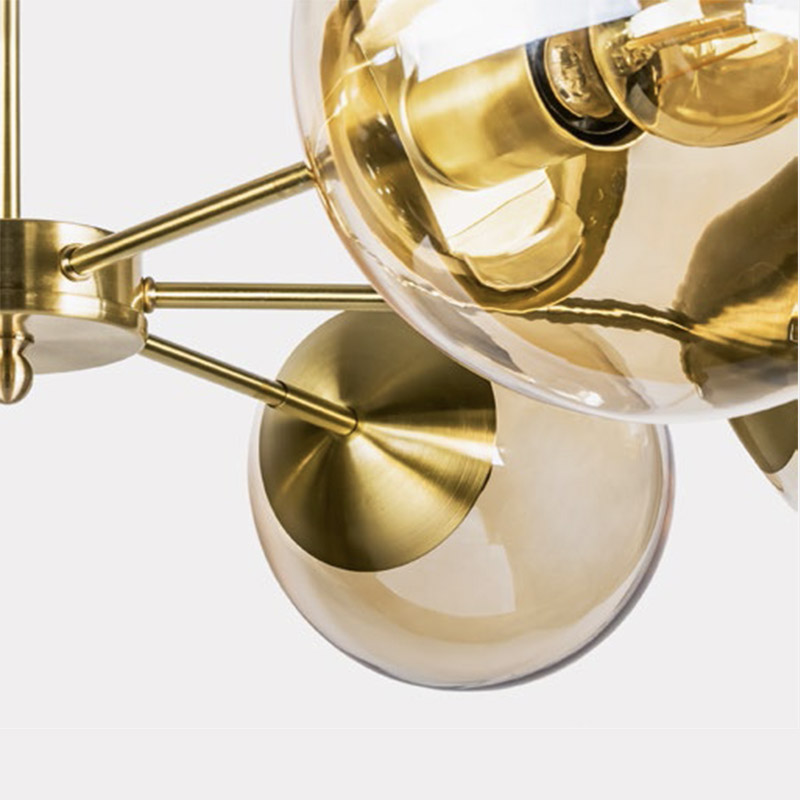 6-armiger Glaskugel-Deckenleuchter, farbig oder klar Ø 85 cm, Bild 3 6-armiger Glaskugel-Deckenleuchter, farbig oder klar Ø 85 cm, Bild 3