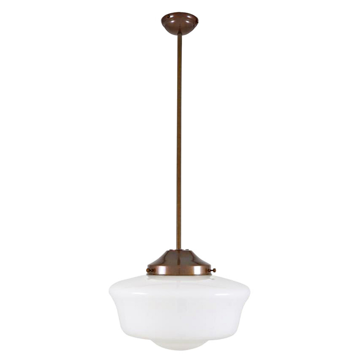 „Schoolhouse“-Shade Opal Glass Pendant Light, Ø 35 cm