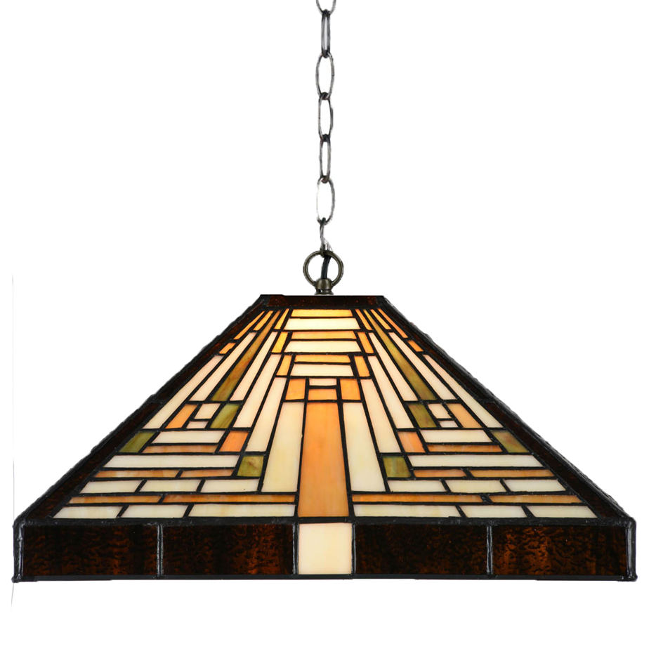 Dining table pendant light made in Tiffany technique