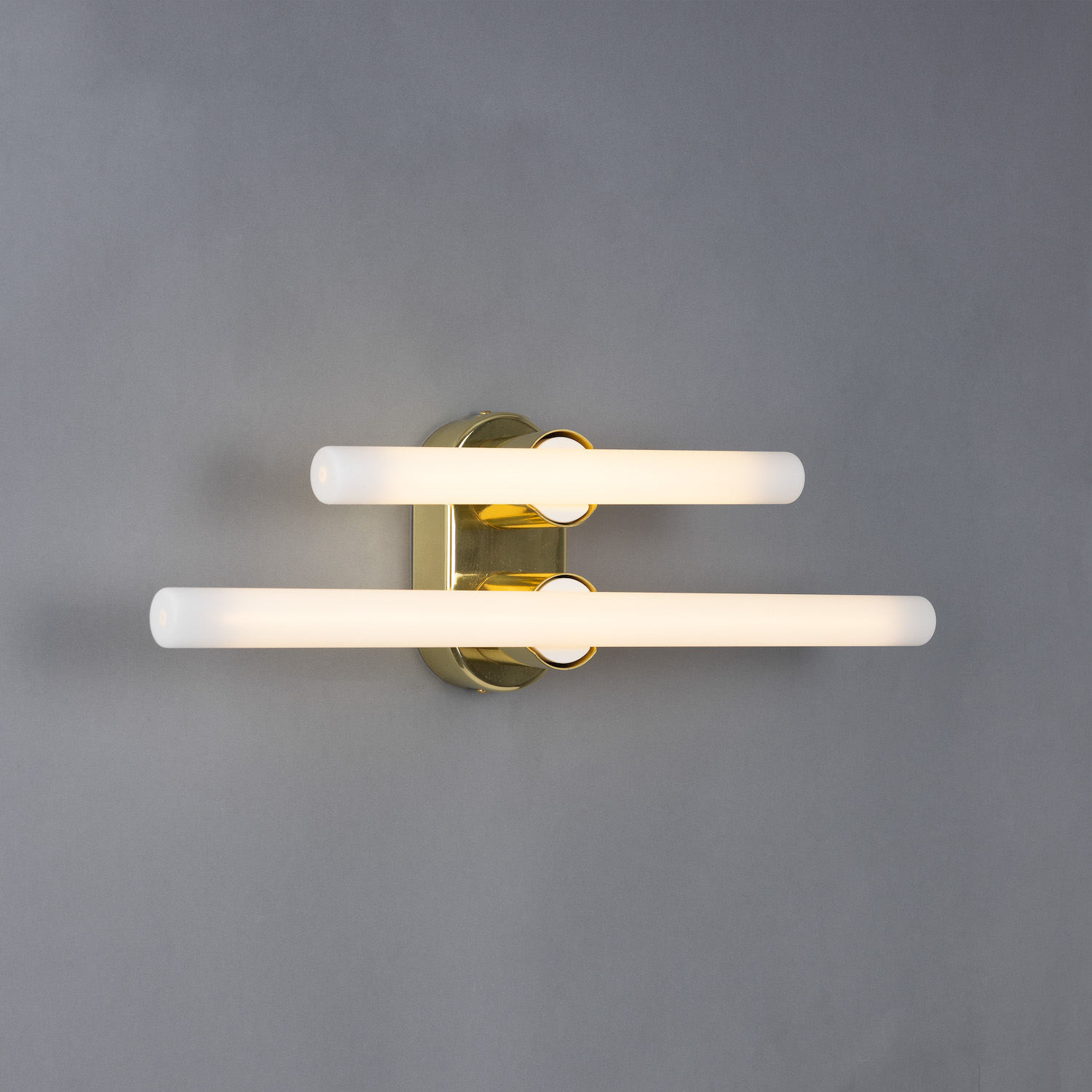 Double Brass Wall or Mirror Light: Messing poliert, Modell 3