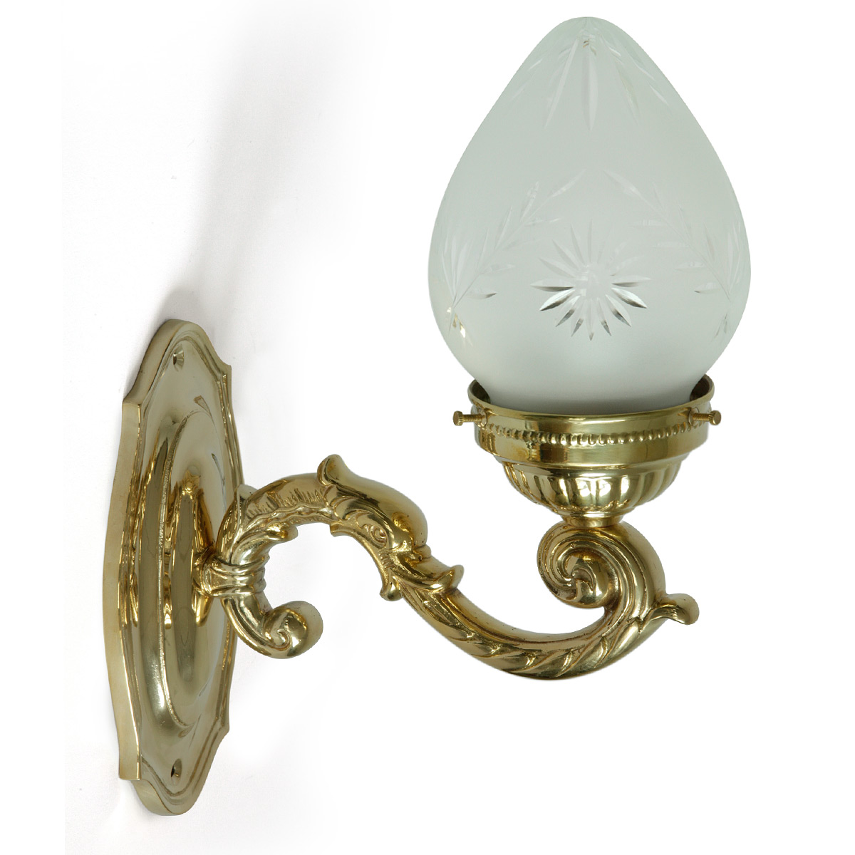 Neo-Baroque style wall sconce with decorative cut glass RIJEKA