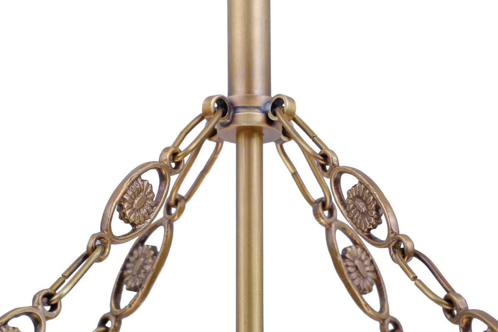 Kleine Art Nouveau-Hängeleuchte mit Kristall-Stäben, Bild 7