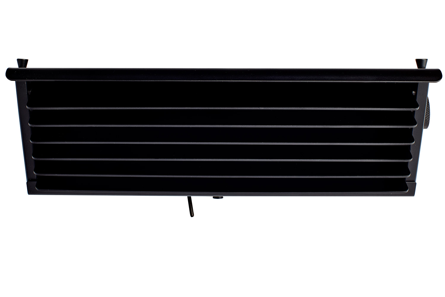 BINY BOX 2 Lamellen-Wandleuchte für gedämpftes Licht, schwarz, 27 cm: Das schwarze Modell mit Kippschalter