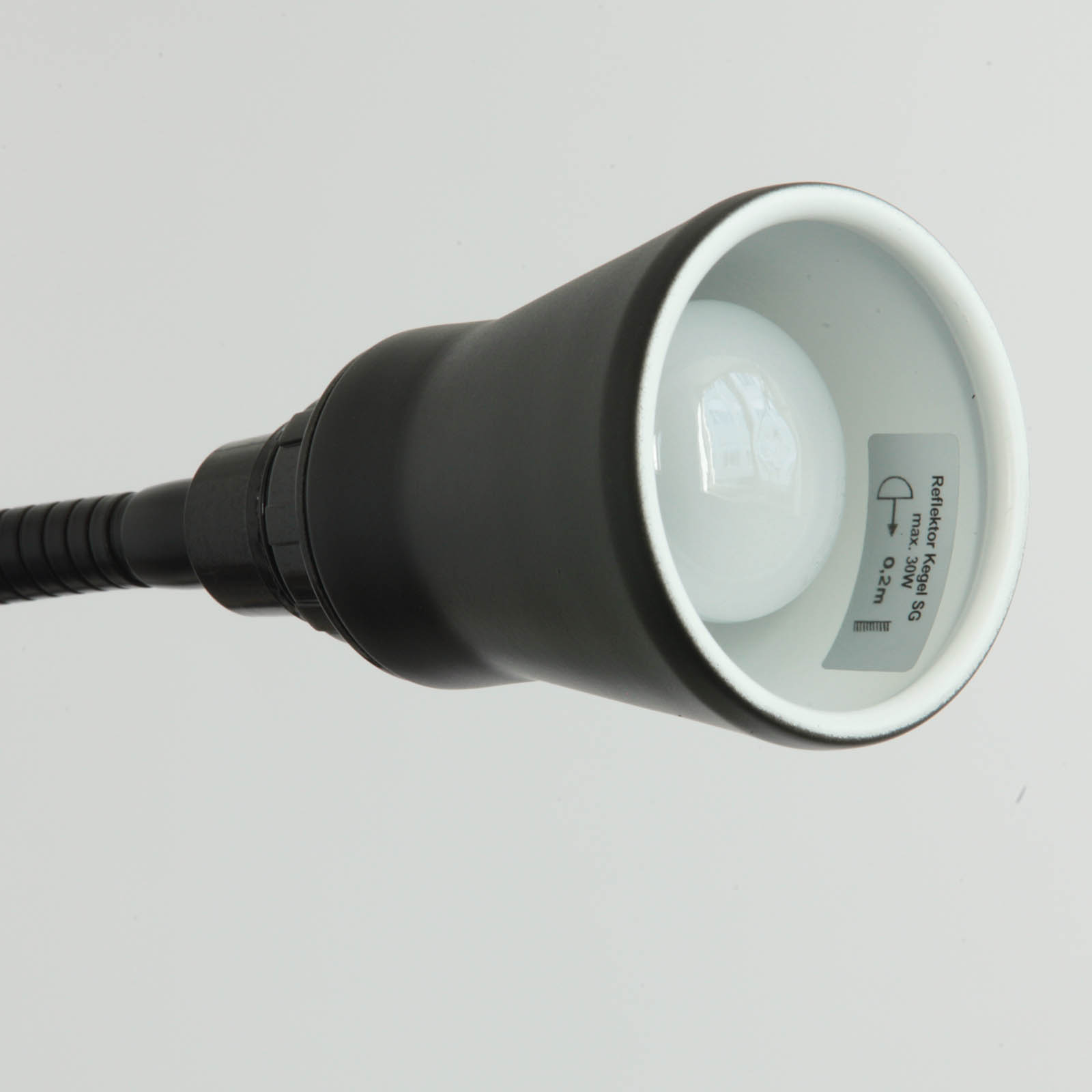 Flexible Spring Clamp Light with Conic Spotlight, Black, Fig. 4