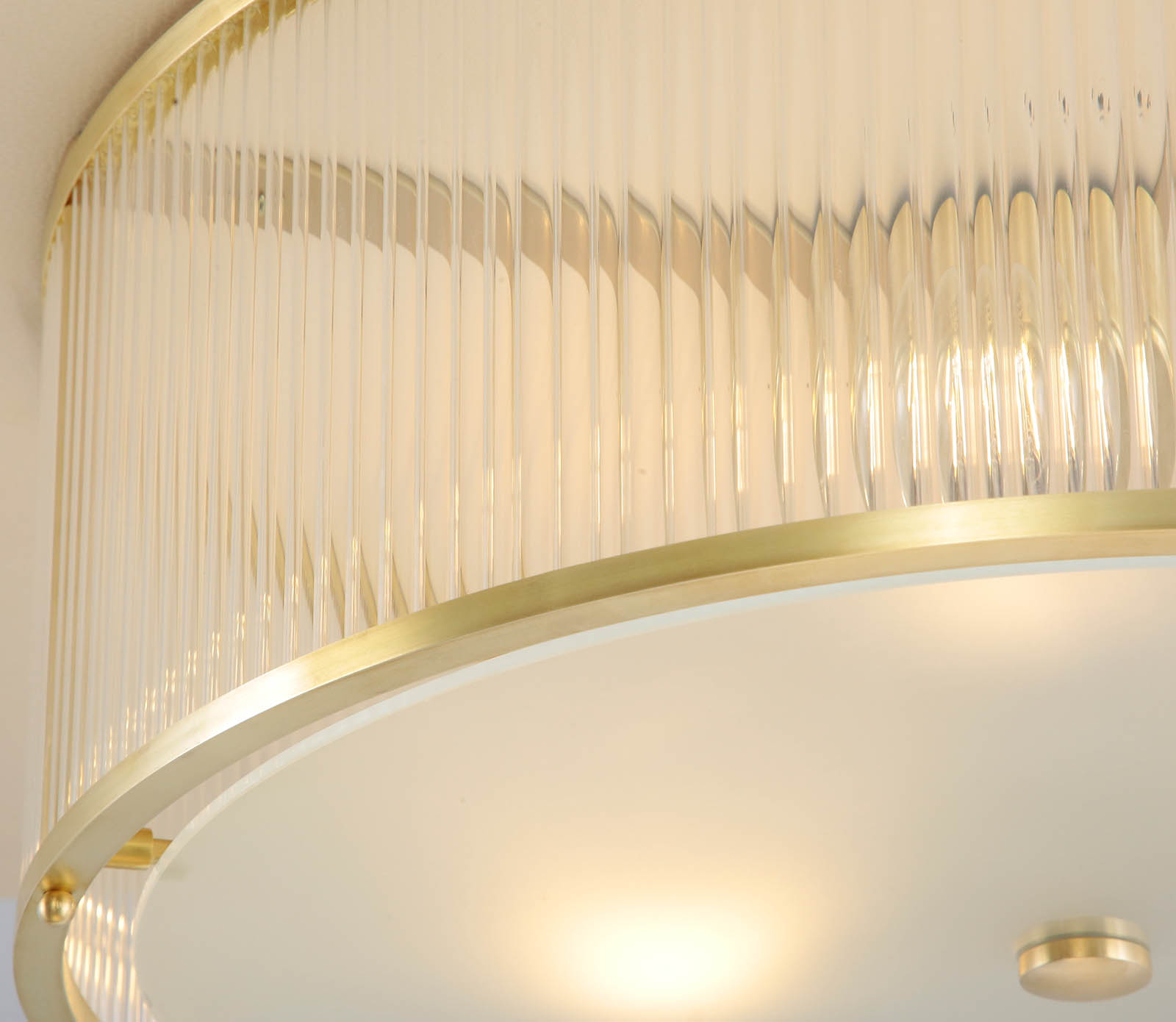 Runde Deckenleuchte MIAMI aus Messing und Kristall-Stäben, Ø 50 cm, Bild 7 Runde Deckenleuchte MIAMI aus Messing und Kristall-Stäben, Ø 50 cm, Bild 7