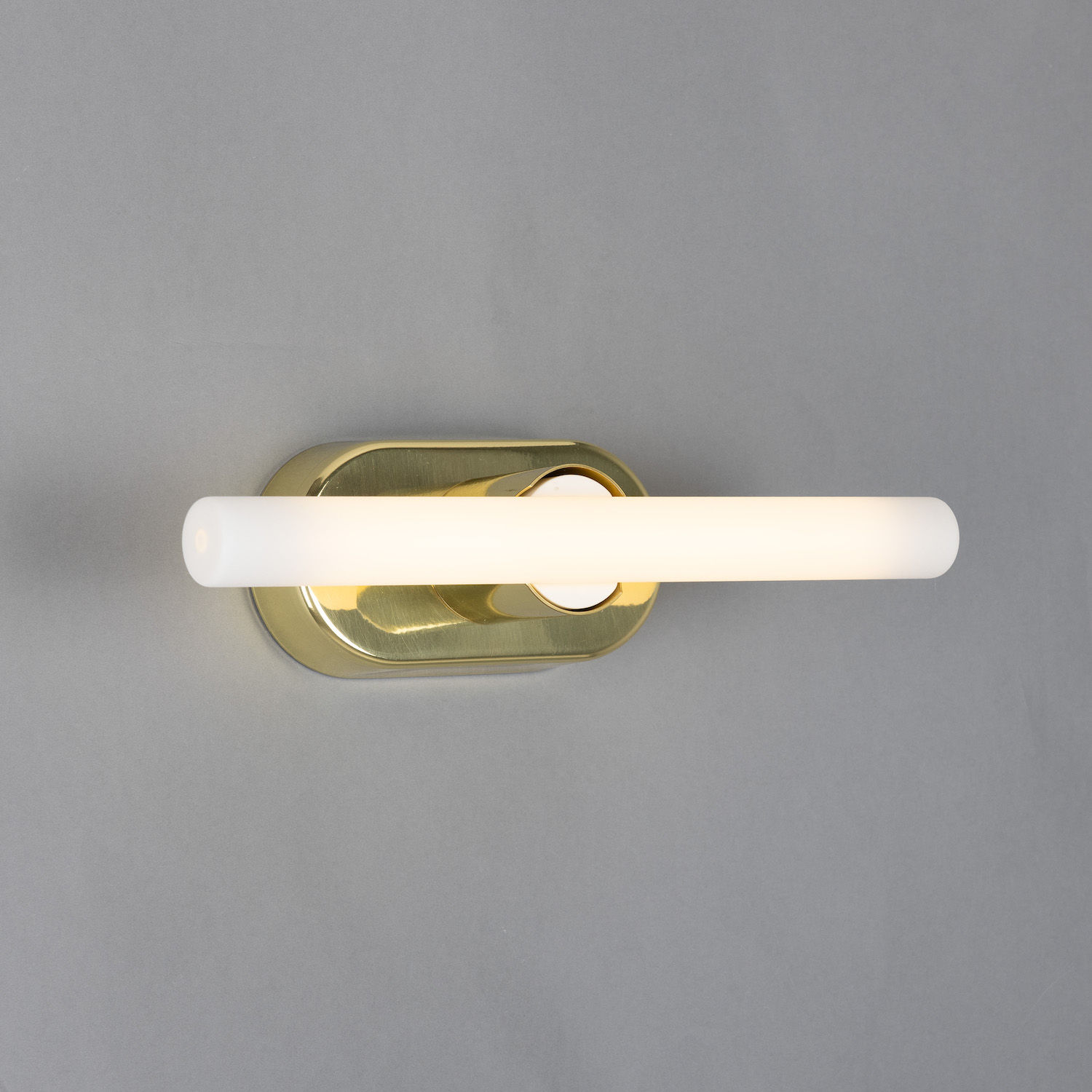 Minimalistische Wand- oder Spiegelleuchte aus Messing: Messing poliert, Modell 1