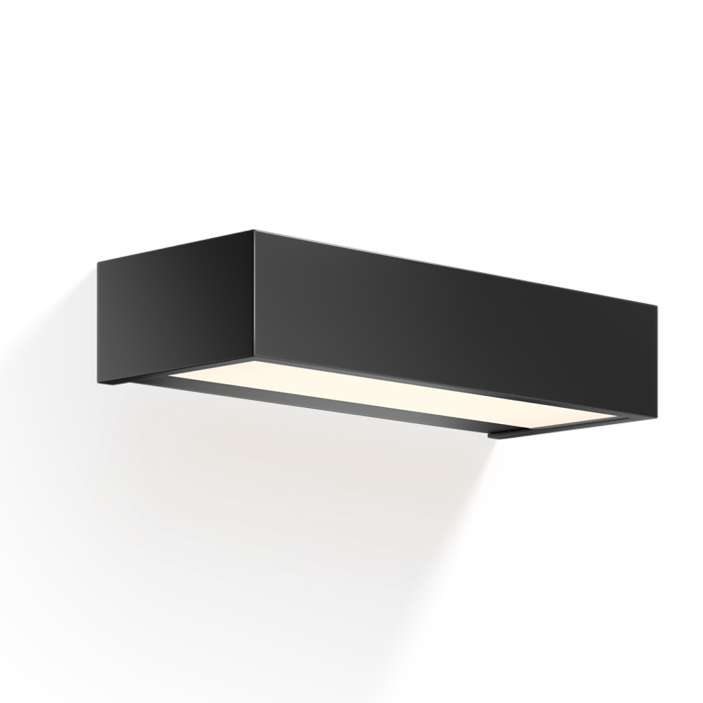 Bild 4: 40 cm breit, chwarz matt QUAD Bad-Wandleuchte oder Spiegelleuchte Schwarz/Weiß, 15 bis 150 cm: 40 cm breit, chwarz matt