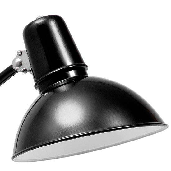 Fig. 6: Der asymmetrisch vorstehende Reflektor gehört zu den subtilen Details, die ein Original ausmachen Large Bauhaus Table Lamp FRANKFURT: Der asymmetrisch vorstehende Reflektor gehört zu den subtilen Details, die ein Original ausmachen