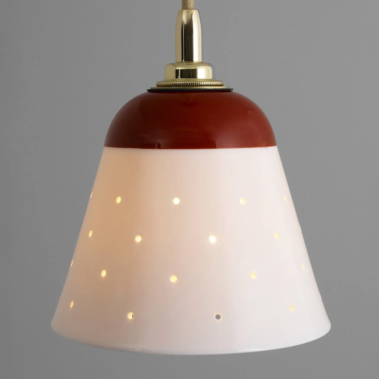 Kleine perforierte Porzellan-Pendelleuchte ALMA, Bild 8