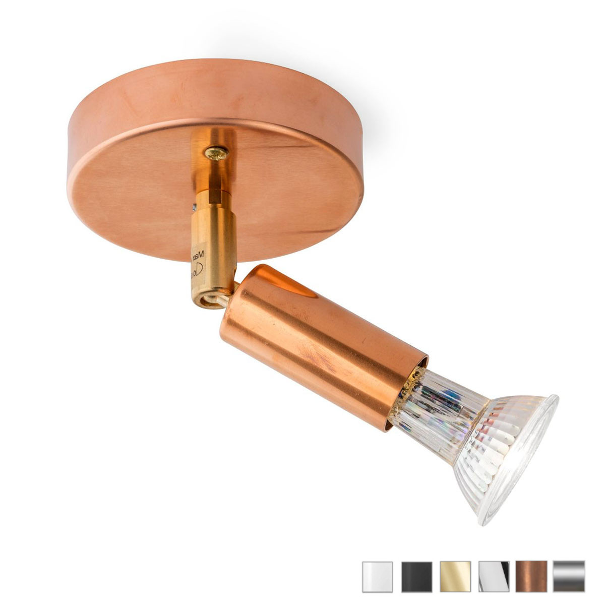 Jointed Spot Light STAR 1, made from Raw Copper or Brass Jointed Spot Light STAR 1, made from Raw Copper or Brass