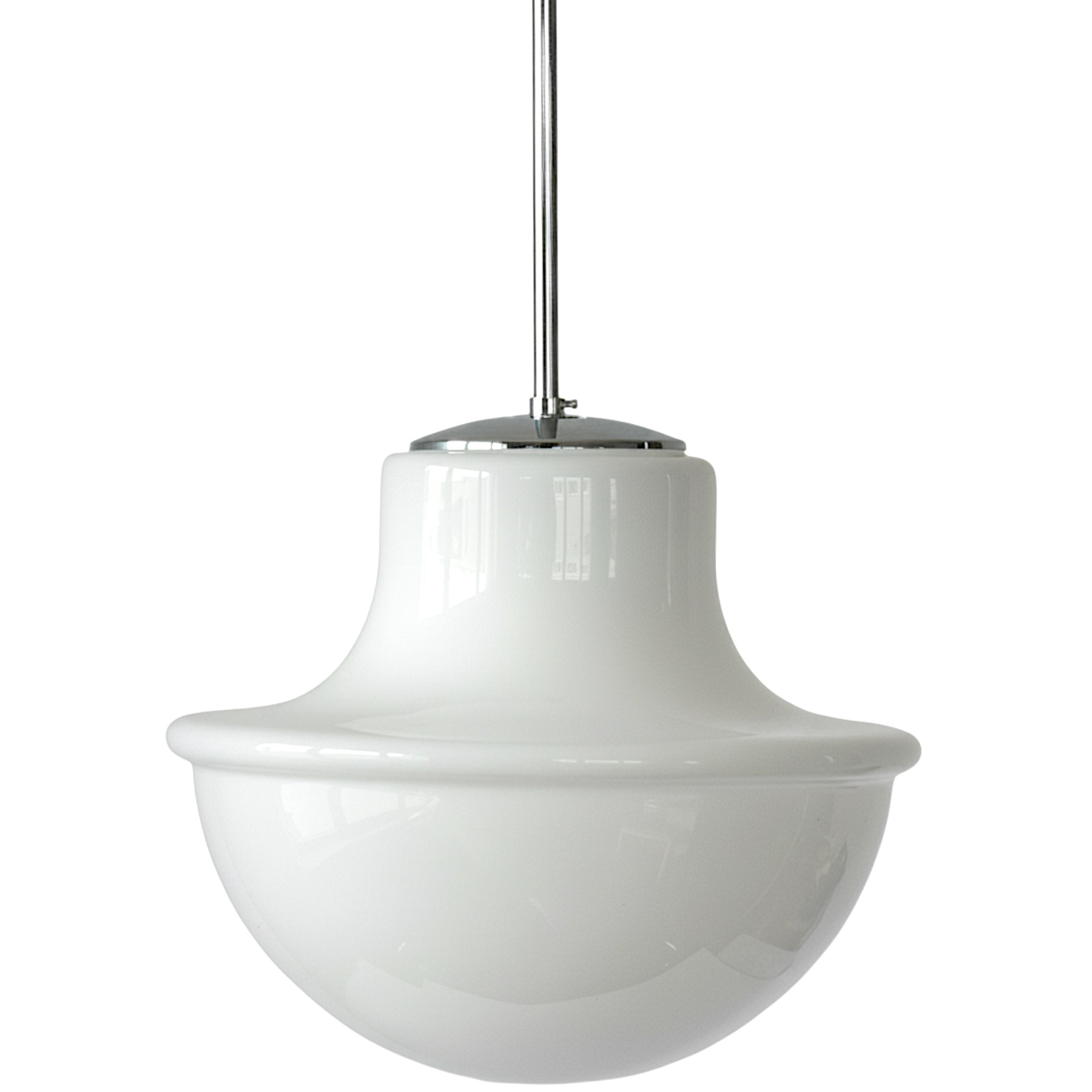 Art Nouveau Pendant Lamp with Unusual Opal Glass Shade
