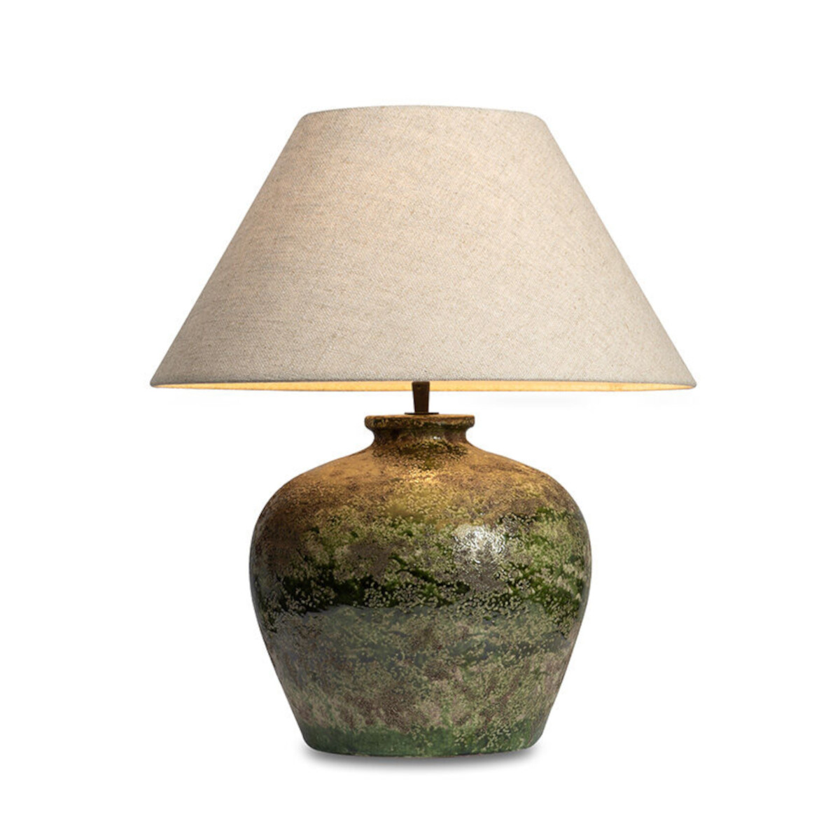 JARUS Antique Green Glazed Ceramic Table Lamp JARUS Antique Green Glazed Ceramic Table Lamp