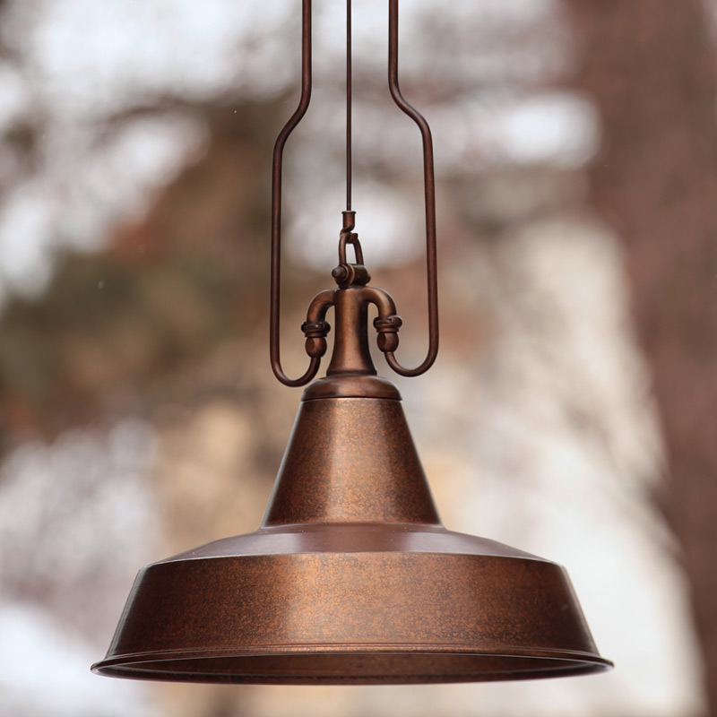 Rustic copper pendant lamp in industrial style FONDERIA Rustic copper pendant lamp in industrial style FONDERIA