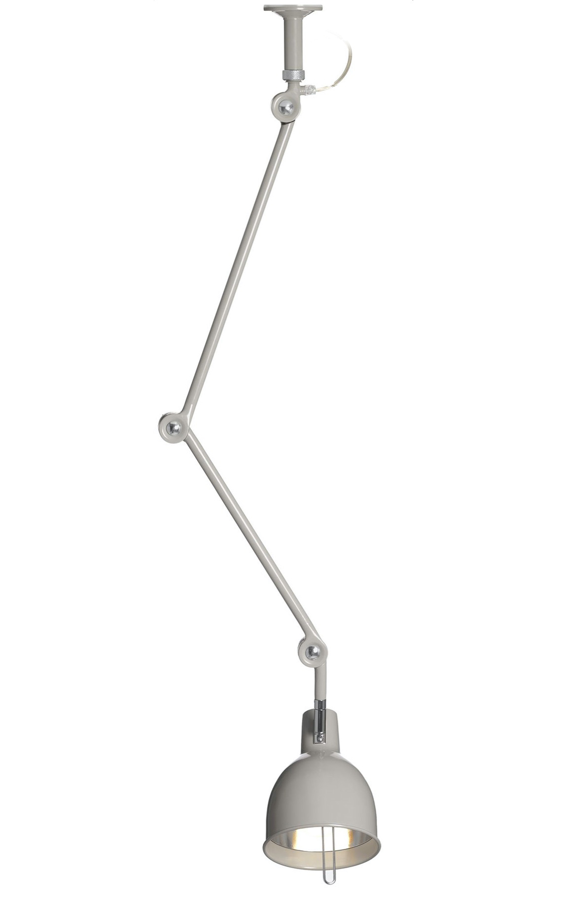 Bild 2: Die Gelenk-Deckenleuchte in beige, hier Modell 2 (PJ 50) Einstellbare Gelenkarm-Deckenleuchten PJ50 und PJ52: Die Gelenk-Deckenleuchte in beige, hier Modell 2 (PJ 50)