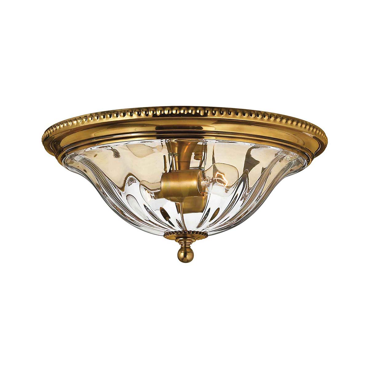 Elegante Deckenleuchte aus Messing und Glas, Ø 41 cm