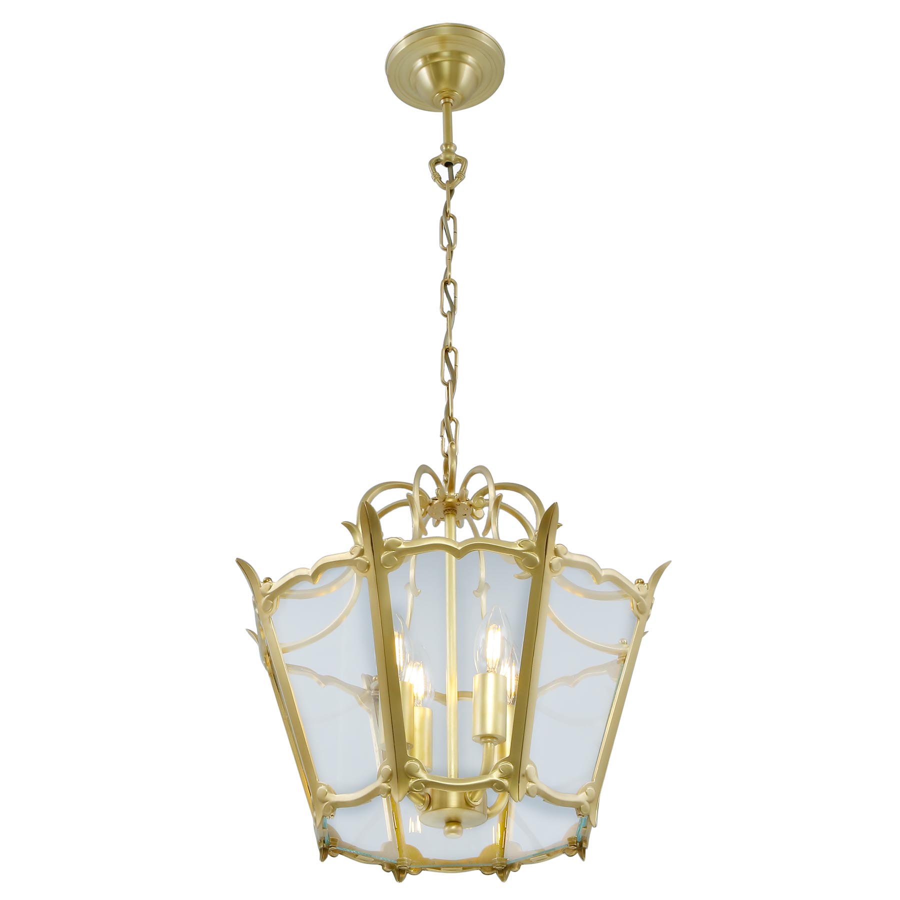 Historische Messing-Laterne mit sechs verglasten Seiten, Bild 3 Historische Messing-Laterne mit sechs verglasten Seiten, Bild 3