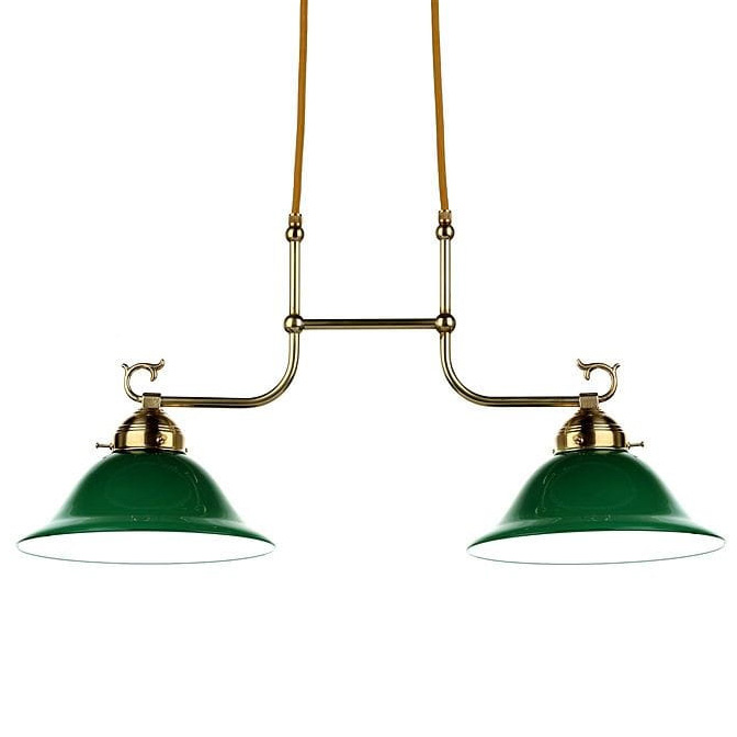 For Dining Tables: Nostalgic Double Pendant With Glass Shades