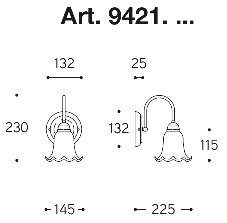 Charming Italian Ceramic Wall Light TORCIO, Fig. 6 Charming Italian Ceramic Wall Light TORCIO, Fig. 6