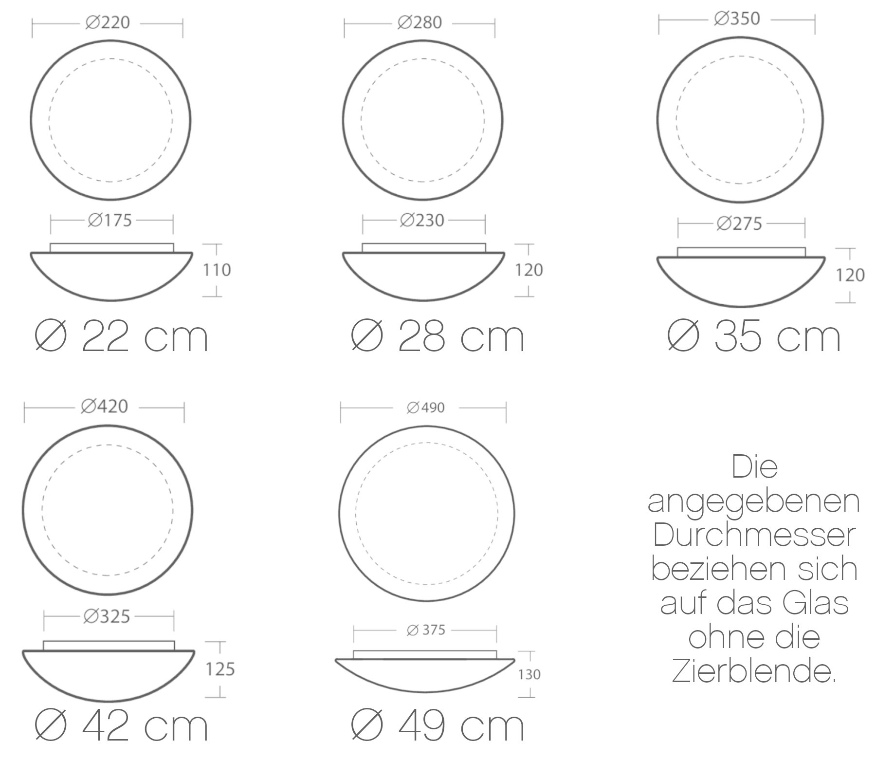 Opalglas-Deckenleuchte mit Zierring AURORA R1, Ø 22 bis 49 cm, Bild 14