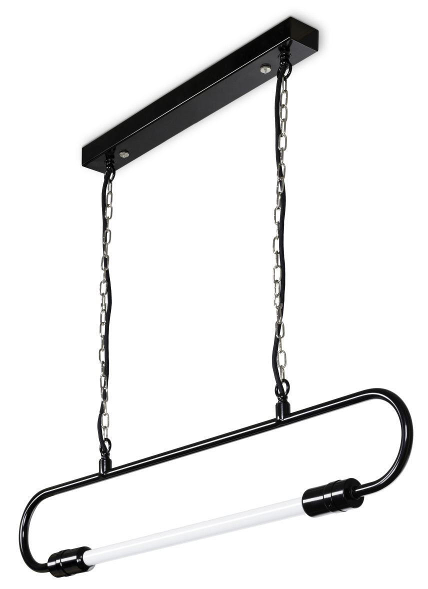 MANNHEIM I Neon tube pendant light with chain