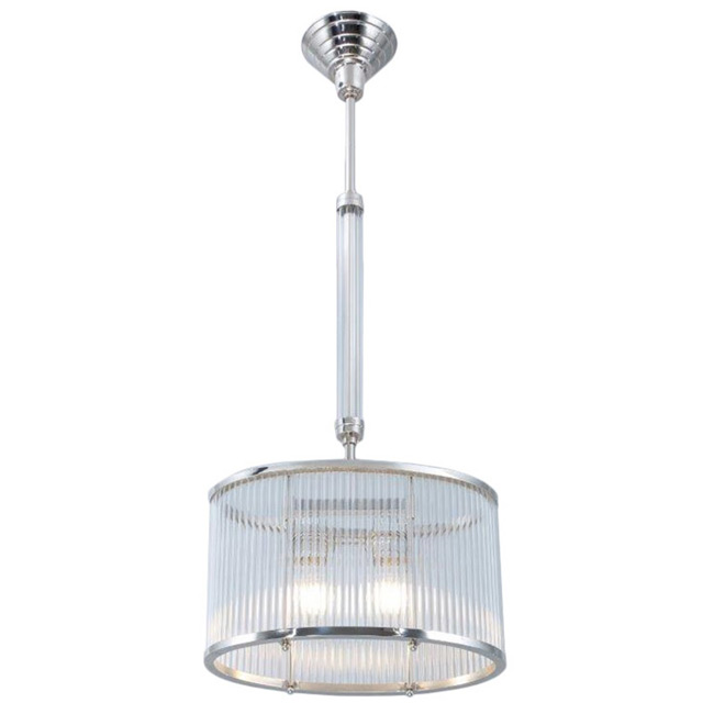 Hanging lamp with crystal glass rods, single-flame