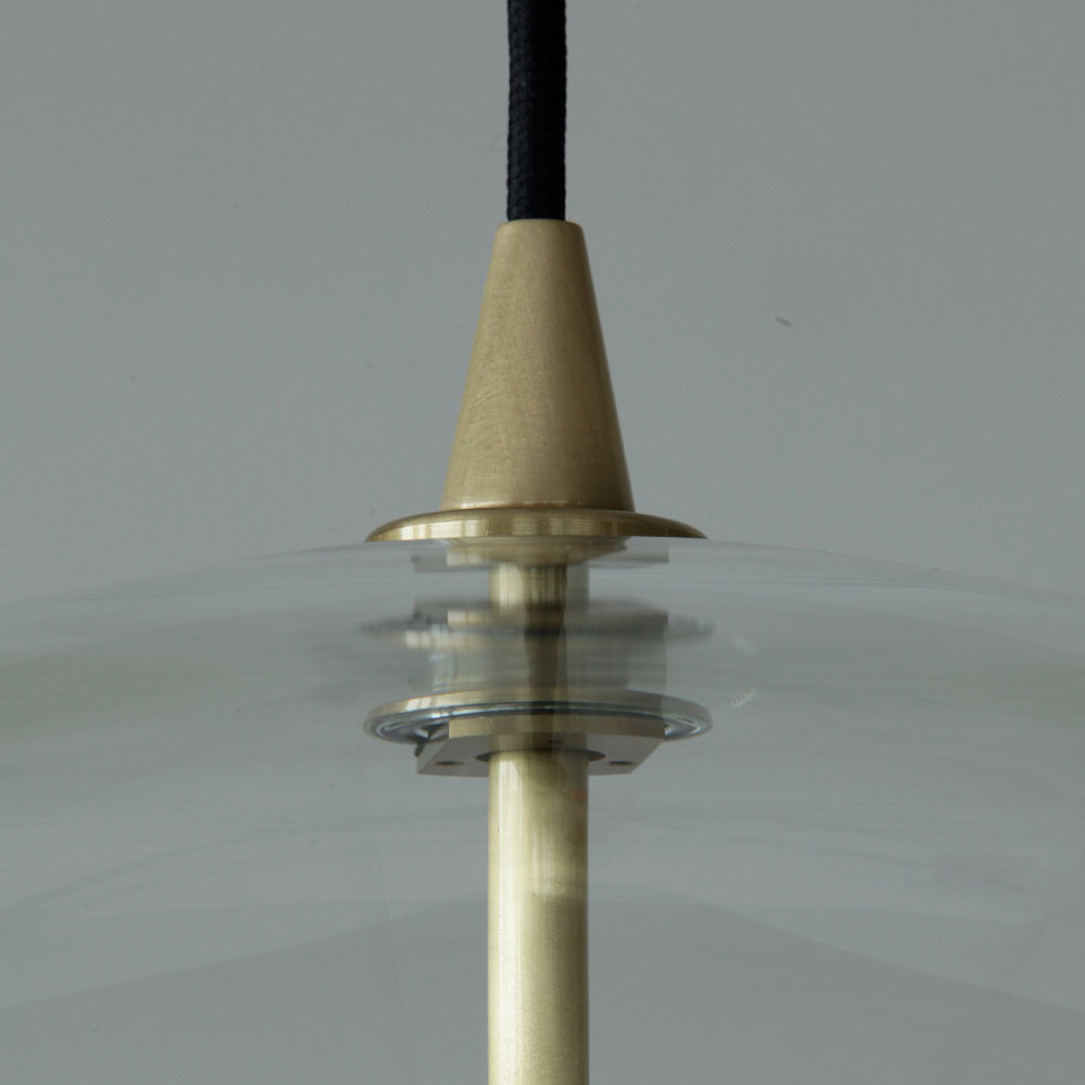 Kleine moderne Glaskugel-Hängeleuchte, Ø 15 cm, Bild 5