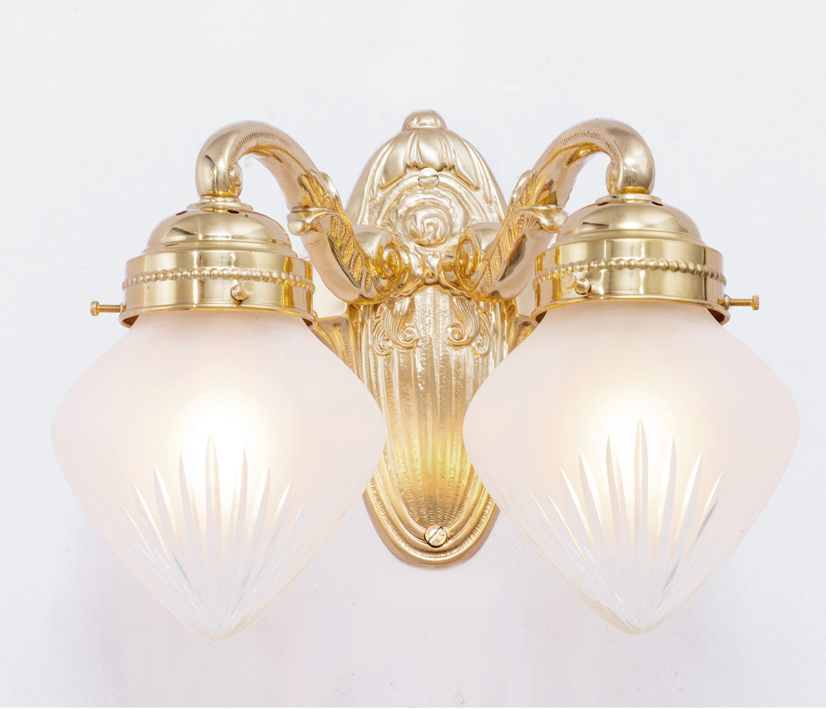 Klassische Doppel-Wandleuchte floral verziert ROSEA II, Bild 3 Klassische Doppel-Wandleuchte floral verziert ROSEA II, Bild 3
