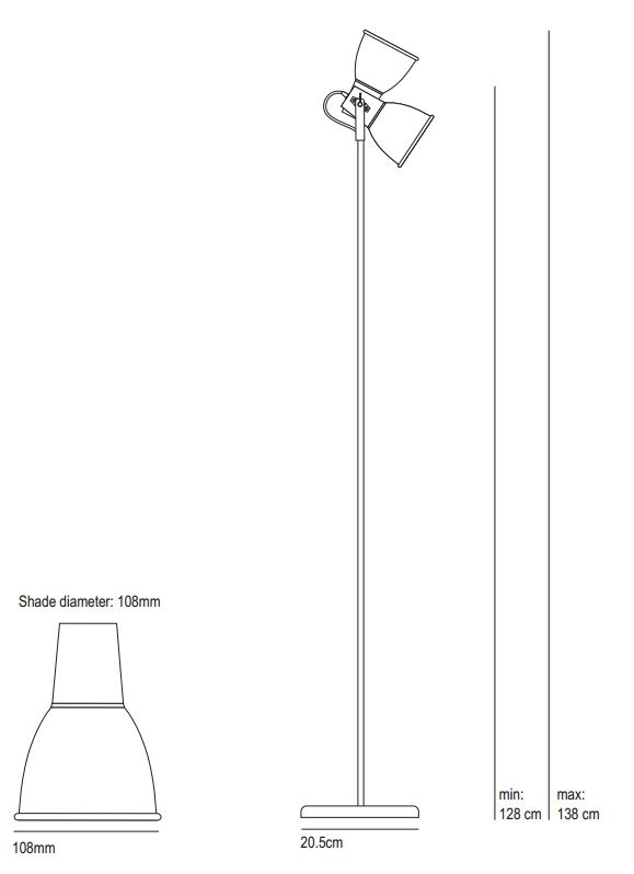 Bild 18: Kleines Modell Scheinwerfer-Stehleuchte STIRRUP: Kleines Modell
