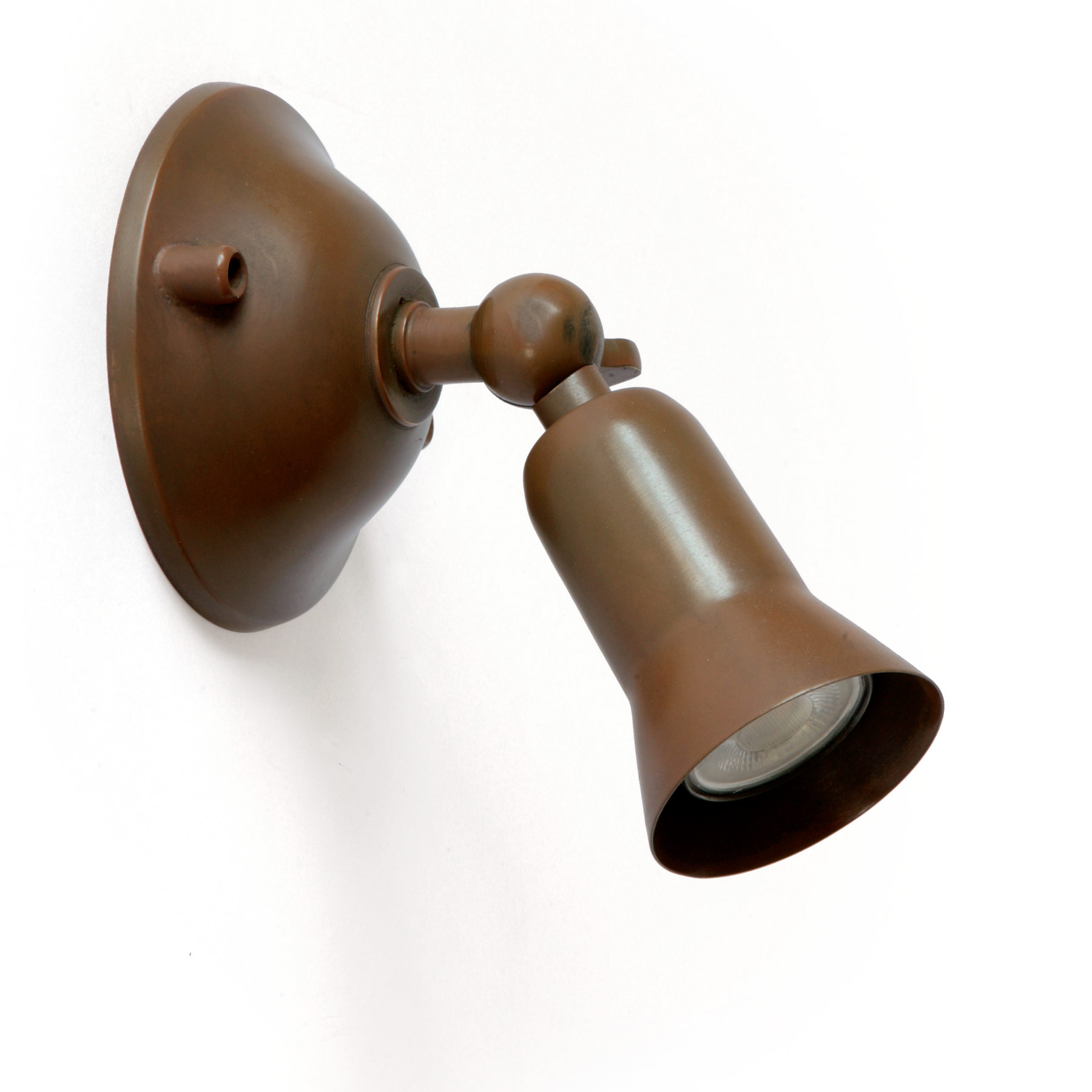 Rustic Jointed Spot-Light MODENA, Patinated Copper or Gray Steel Rustic Jointed Spot-Light MODENA, Patinated Copper or Gray Steel